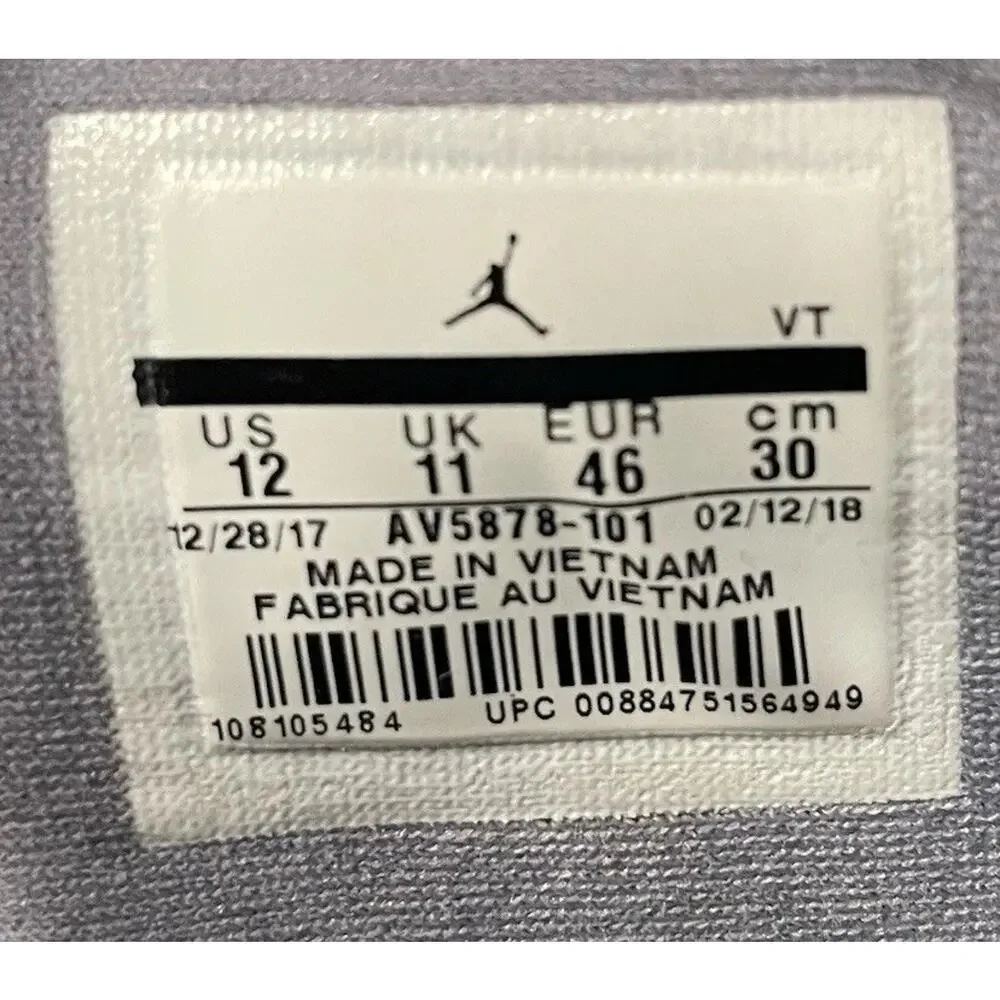 Nike Air Jordan Zoom Tenacity Katrina White Grey Shoes Mens 12 Fast Ship